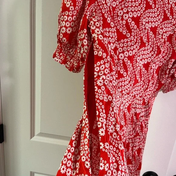 Boden NWT Red Satin Tea Dress- Size 6R - Picture 10 of 11